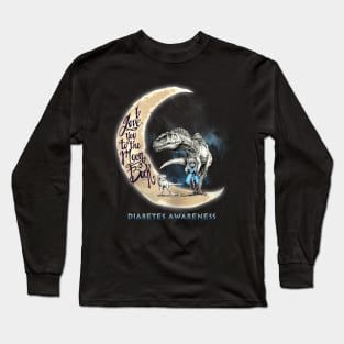 diabetes dinosaur moon Long Sleeve T-Shirt